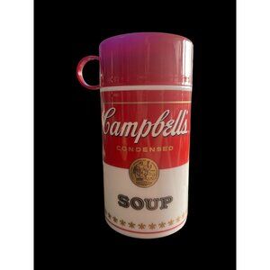 Vintage Campbell's Soup Insulated‎ Plastic Thermos 11.5oz 1998, Travel Lunch